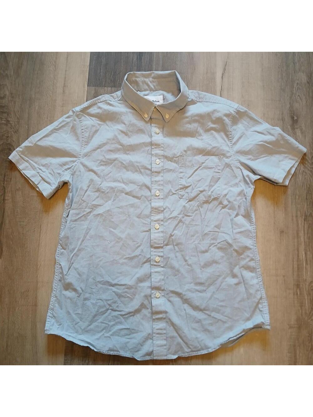 Goodfellow & Co. Men’s Size L Slim Fit Short Sleeve Button Down - Light Blue